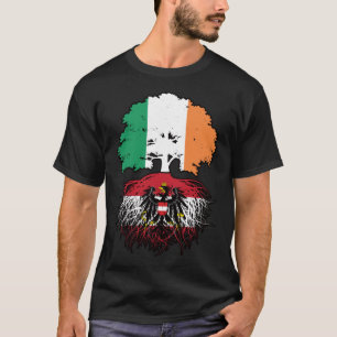 T-shirt Drapeau des racines d'arbre Autriche Irlande Autri