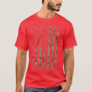 T-shirt Drapeau Désert Camo Américain tactique militaire