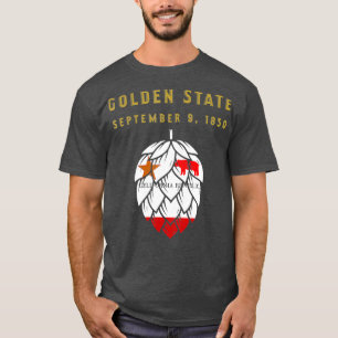 T-shirt Drapeau d'État de Californie Bière d'État dorée