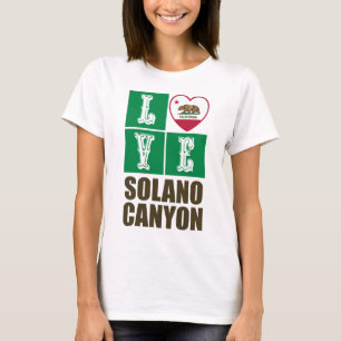T-shirt Drapeau d'État de Californie Coeur Solano Canyon