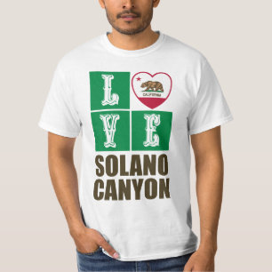 T-shirt Drapeau d'État de Californie Coeur Solano Canyon