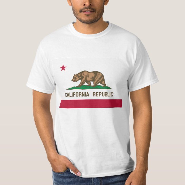 T-shirt Drapeau d'État de la République de Californie (Devant)