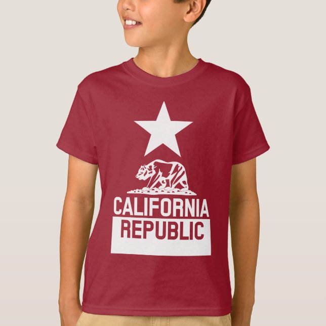 T-shirt Drapeau d'État de la RÉPUBLIQUE DE CALIFORNIE (Devant)