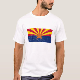 T-shirt Drapeau d'état de l'Arizona - Drapeau Vintage de l