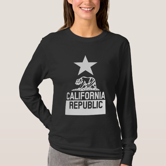 T-shirt Drapeau d'état de RÉPUBLIQUE de la CALIFORNIE (Devant)