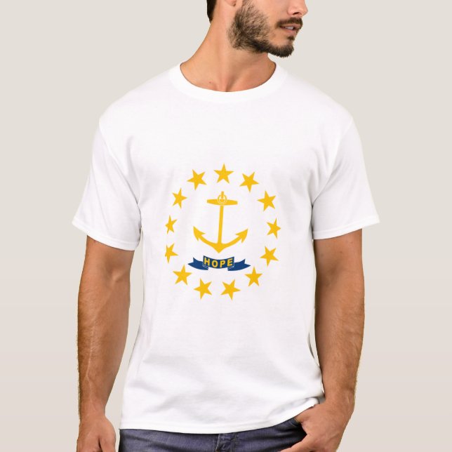 T-shirt Drapeau d'État de Rhode Island (Devant)