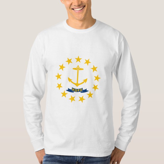 T-shirt Drapeau d'État de Rhode Island (Devant)