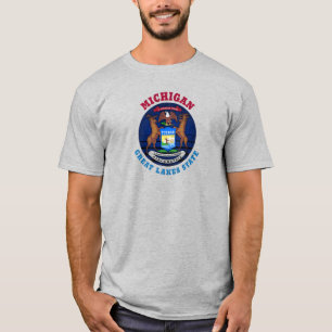 T-SHIRT DRAPEAU D'ÉTAT DES GRANDS LACS DE MICHIGAN