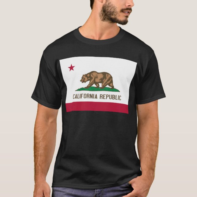 T-shirt Drapeau d'état d'ours de République de la (Devant)