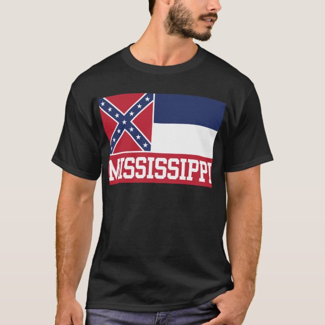 T-shirt Drapeau d'état du Mississippi (Devant)