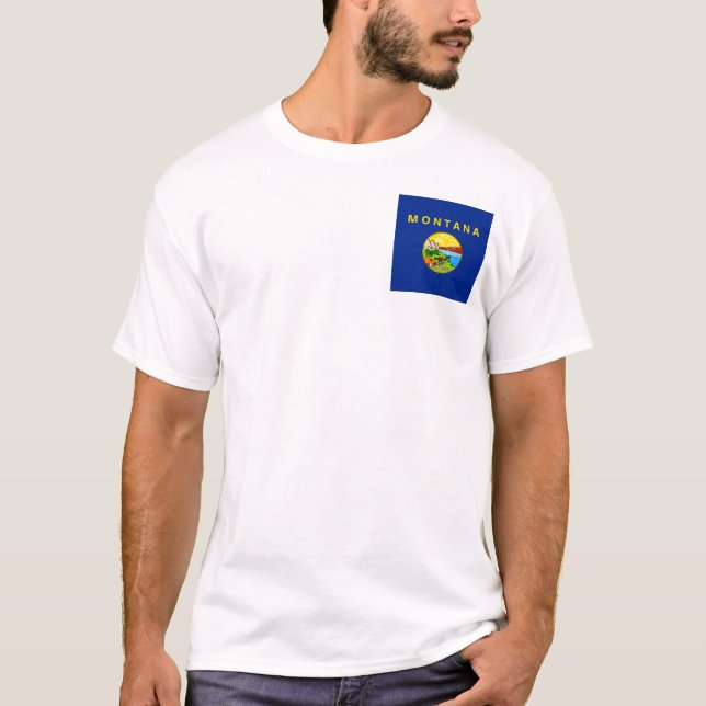 T-shirt Drapeau d'État du Montana (Devant)