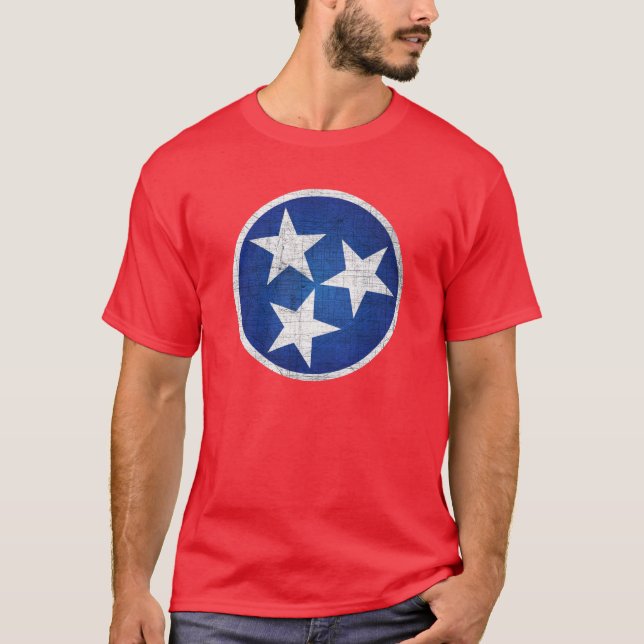 T-shirt drapeau d'état du Tennessee (Devant)