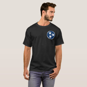 T-shirt Drapeau d'État du Tennessee Blue White Stars