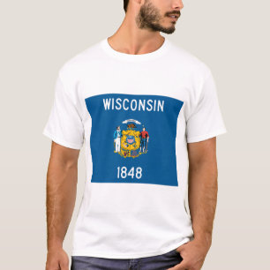 T-shirt Drapeau d'état du Wisconsin