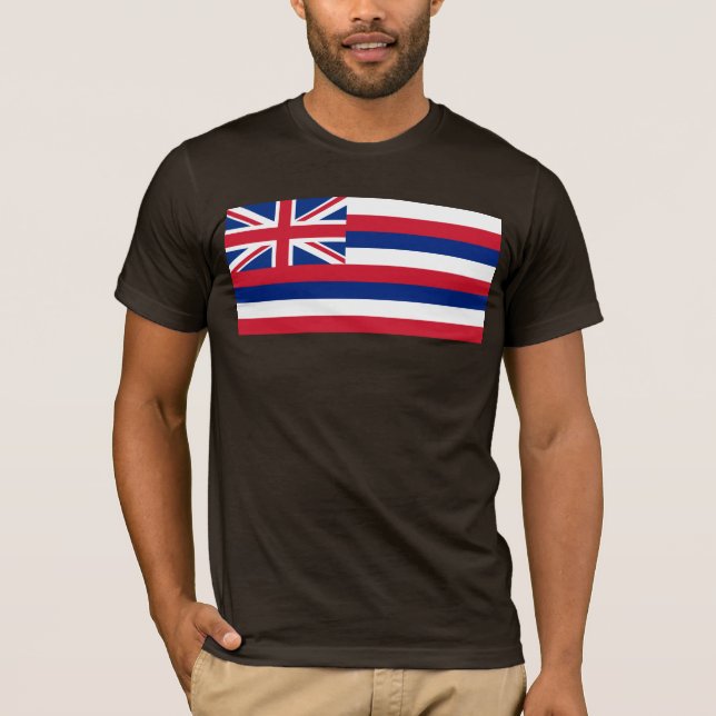 T-shirt Drapeau d'État Hawaii, Hawaiian Aloha Paradise (Devant)