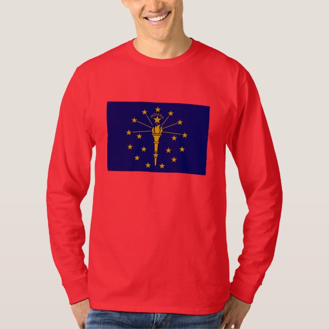T-shirt Drapeau d'état Indiana (Devant)