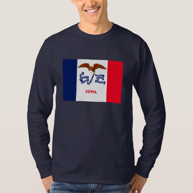 T-shirt Drapeau d'État Iowa (Devant)