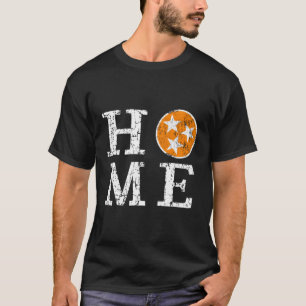 T-shirt Drapeau D'État Orange Blanc Tennessee Distorti Tn 