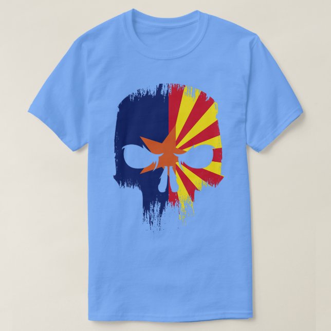 T-shirt Drapeau d'état Retro Grunge Arizona (Design devant)