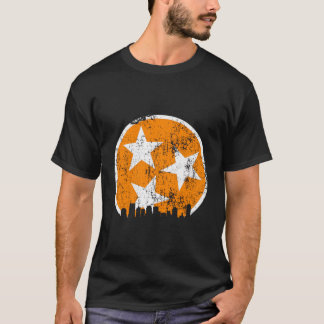 T-shirt Drapeau d'état unique Orange Blanc Tennessee Nashv