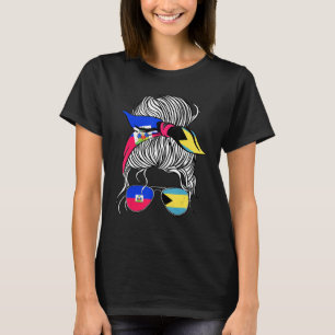 T-shirt Drapeau d'Haïti Bahamas Femmes Adultes Fille Pays