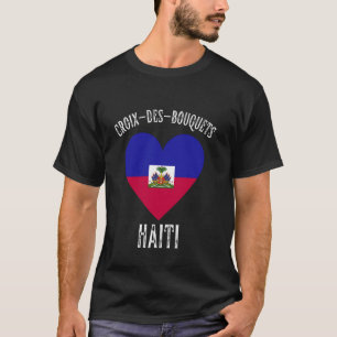 T-shirt Drapeau d'Haïti Cœur Ville Croix-Des-Bouquets