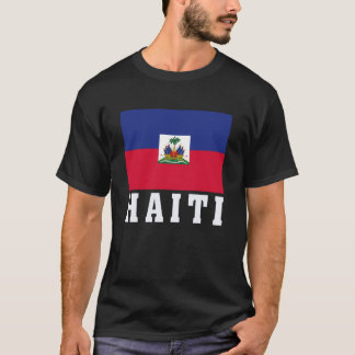 T-shirt Drapeau d'Haïti Souvenir Racines Nationales Patrio