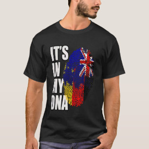T-shirt Drapeau d'héritage ADN allemand et néo-zélandais