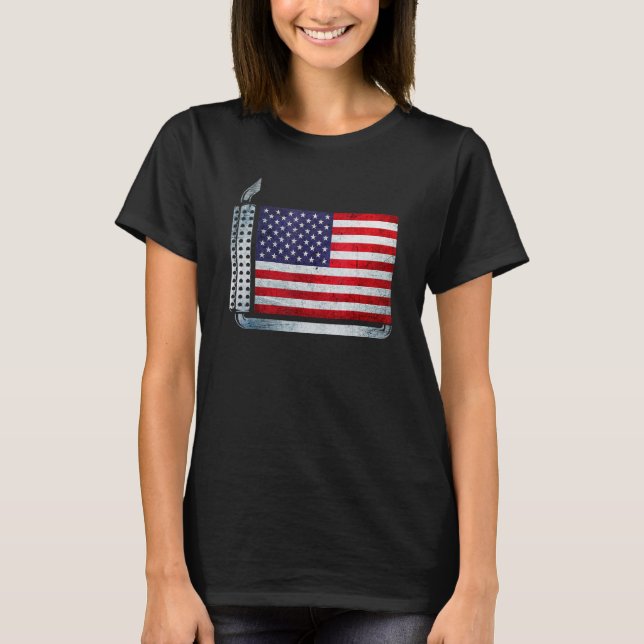 T-shirt Drapeau diesel américain Drapeau 4 juillet Tru (Devant)