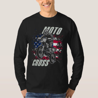 T-shirt Drapeau Dirtbike Motocross Mx