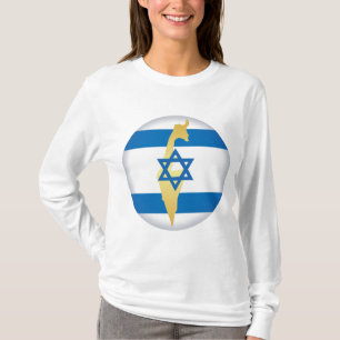 T-shirt Drapeau d'Israël et carte avec emblème de l'étoile