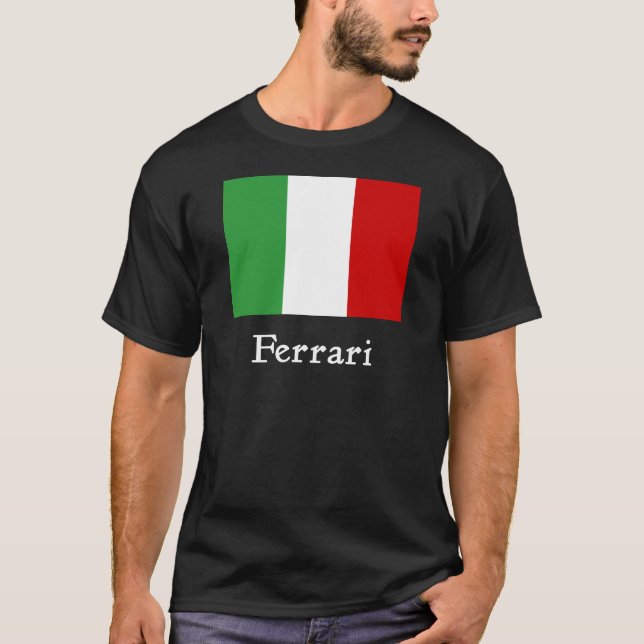 T-shirt Drapeau d'Italien de Ferrari (Devant)