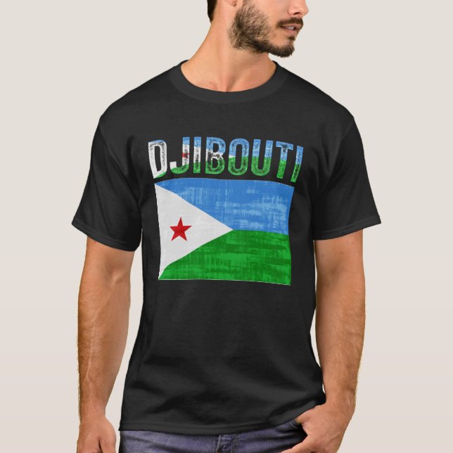 T-shirt Drapeau Djibouti (Devant)