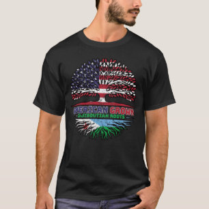 T-shirt Drapeau djiboutien américain des racines d'arbre