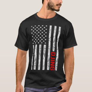 T-shirt Drapeau Djing DJ Disque Jockey Deejay