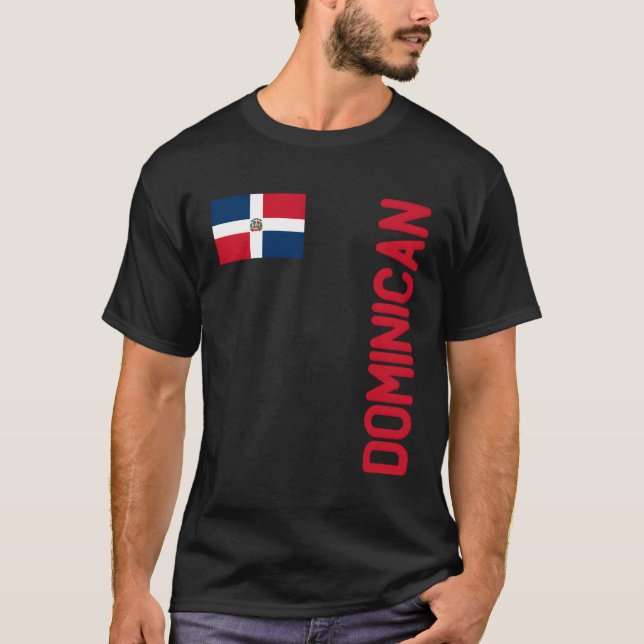 T-shirt Drapeau Dominicain Et Racines République Dominicai (Devant)