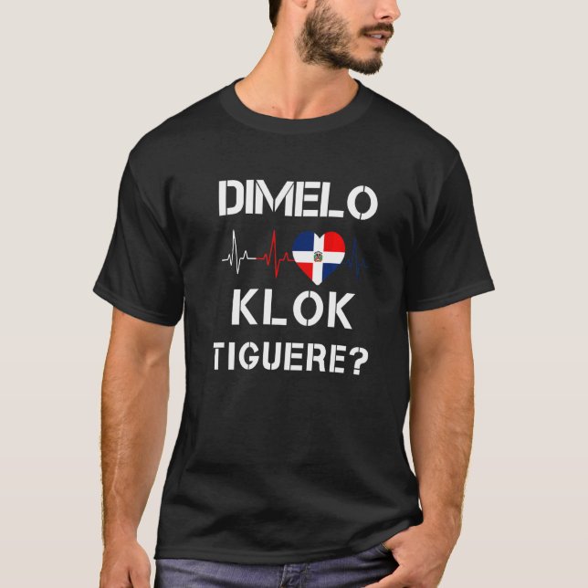 T-shirt Drapeau Dominicain Rd République Dominicaine Heart (Devant)