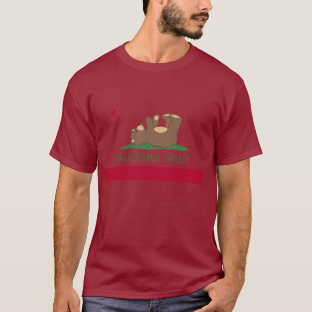T-shirt Drapeau d'ours de nounours de la Californie (Devant)