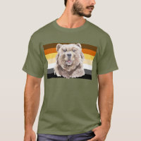 Drapeau d'ours gris Brown rayé