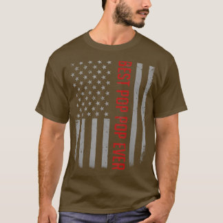 T-shirt Drapeau Drapeau Américain Meilleur Pop Pour Les Ho