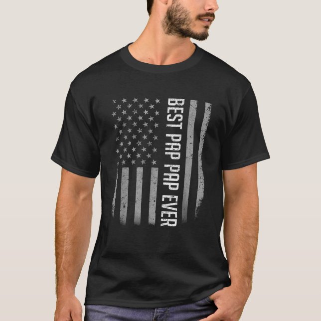 T-shirt Drapeau Drapeau Américain Pour Les Mens Meilleur P (Devant)