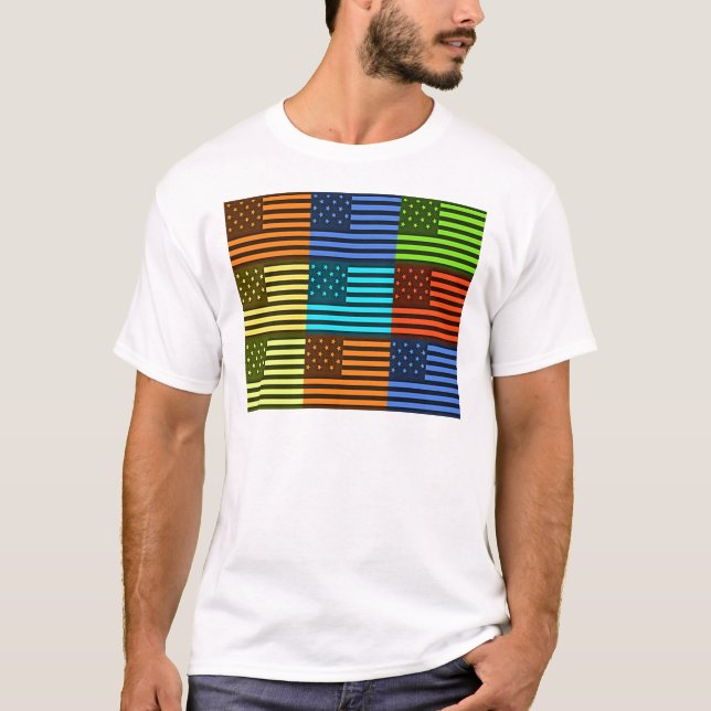 T-shirt Drapeau drôle USA (Devant)