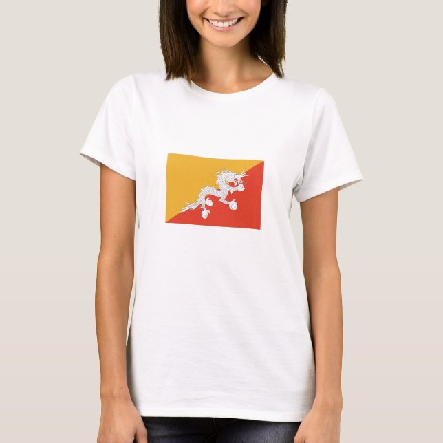 T-shirt Drapeau du Bhoutan patriotique (Devant)