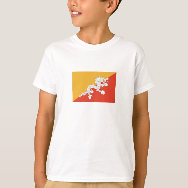 T-shirt Drapeau du Bhoutan patriotique (Devant)