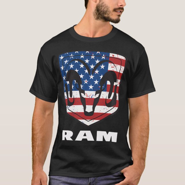 T-shirt Drapeau du bouclier des camionnettes avant (Devant)