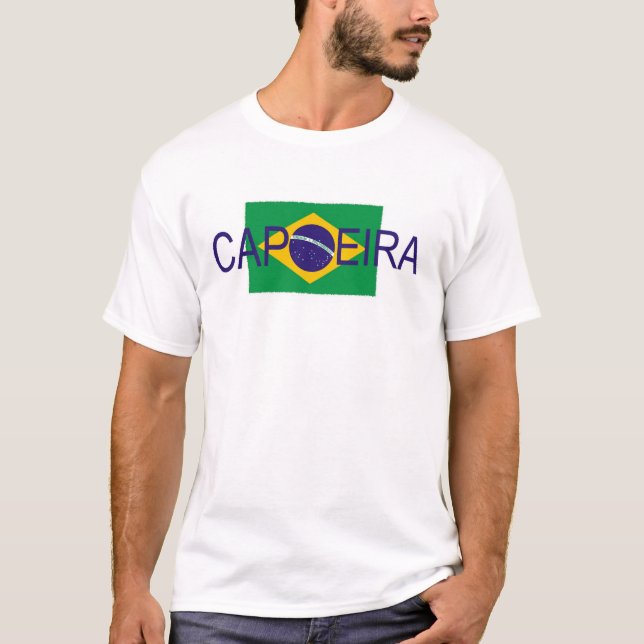 T-shirt drapeau du Brésil de capoeira (Devant)