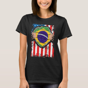 T-shirt Drapeau du Brésil, patriote brésilien d'Amérique g