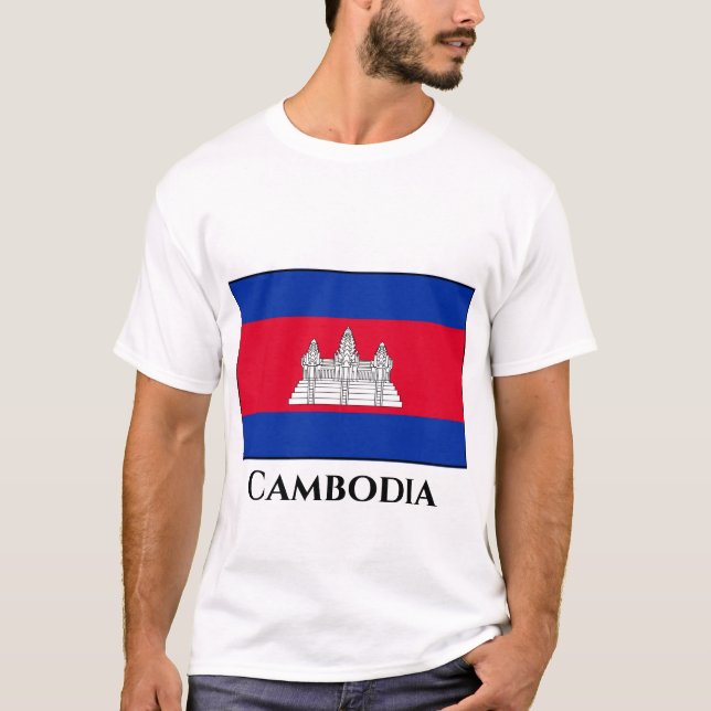 T-shirt Drapeau du Cambodge (Devant)