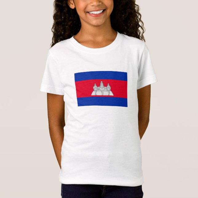 T-Shirt Drapeau du Cambodge patriotique (Devant)