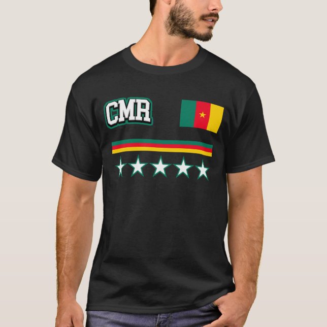 T-shirt Drapeau du Cameroun (Devant)